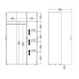 Pepe Wardrobe - 3 Door - Oak and White Gloss