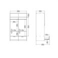 Line Wardrobe - 2 Door - 2 Drawer - Sliding - Oak