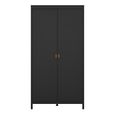 Barcelona Wardrobe - 2 Door - Black