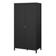 Barcelona Wardrobe - 2 Door - Black