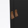 Barcelona Wardrobe - 2 Door - 2 Drawer - Combi - Black