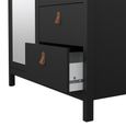 Barcelona Wardrobe - 2 Door - 2 Drawer - Combi - Black