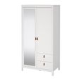 Barcelona Wardrobe - 2 Door - 2 Drawer - Combi - White
