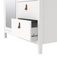 Barcelona Wardrobe - 2 Door - 2 Drawer - Combi - White