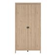 Barcelona Wardrobe - 2 Door - Jackson Hickory Oak
