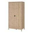 Barcelona Wardrobe - 2 Door - Jackson Hickory Oak