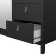 Barcelona Wardrobe - 3 Door - 2 Drawer - Combi - Black