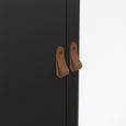 Barcelona Wardrobe - 3 Door - 2 Drawer - Combi - Black