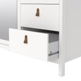 Barcelona Wardrobe - 3 Door - 2 Drawer - Combi - White
