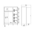 Barcelona Wardrobe - 3 Door - Jackson Hickory Oak
