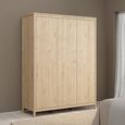 Madrid Wardrobe - 3 Door - Jackson Hickory Oak