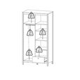 Madrid Wardrobe - 2 Door - 2 Drawer - Combi - Black