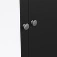 Madrid Wardrobe - 2 Door - 2 Drawer - Combi - Black