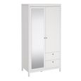 Madrid Wardrobe - 2 Door - 2 Drawer - Combi - White