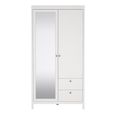Madrid Wardrobe - 2 Door - 2 Drawer - Combi - White