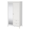 Madrid Wardrobe - 2 Door - 2 Drawer - Combi - White