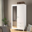 Madrid Wardrobe - 2 Door - 2 Drawer - Combi - White