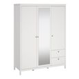 Madrid Wardrobe - 3 Door - 2 Drawer - Combi - White