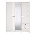 Madrid Wardrobe - 3 Door - 2 Drawer - Combi - White