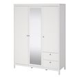 Madrid Wardrobe - 3 Door - 2 Drawer - Combi - White