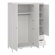 Madrid Wardrobe - 3 Door - 2 Drawer - Combi - White