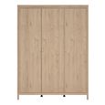 Madrid Wardrobe - 3 Door - Jackson Hickory Oak