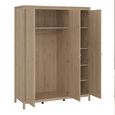 Madrid Wardrobe - 3 Door - Jackson Hickory Oak
