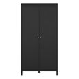 Madrid Wardrobe - 2 Door - Black