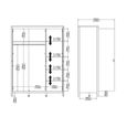 Madrid Wardrobe - 3 Door - Black