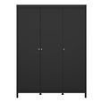 Madrid Wardrobe - 3 Door - Black