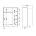 Madrid Wardrobe - 3 Door - White