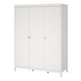 Madrid Wardrobe - 3 Door - White