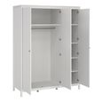 Madrid Wardrobe - 3 Door - White