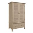 Ennis Wardrobe - 2 Door 1 Drawer - Natural Matt Lacquered