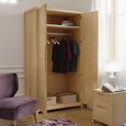 Stockholm Wardrobe - 2 Door - Oak