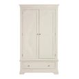 Paisley Wardrobe - 2 Door - 1 Drawer - Cream Painted