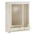 Paisley Wardrobe - 3 Door - 2 Drawer - Cream Painted