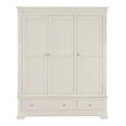 Paisley Wardrobe - 3 Door - 2 Drawer - Cream Painted