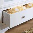 Paisley Wardrobe - 3 Door - 2 Drawer - White Painted