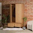 Jenson Oak Double Wardrobe - 2 Door - 2 Drawer