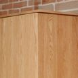Jenson Oak Double Wardrobe - 2 Door - 2 Drawer