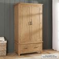 Hampshire Oak Double Wardrobe - 2 Door - 1 Drawer