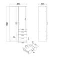 Sprint Wardrobe - 2 Door - 3 Drawer - White
