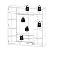 Sprint Wardrobe - 4 Door - 3 Drawer - Matt Grey