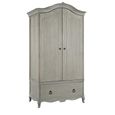 Camille Wardrobe - 2 Door - 1 Drawer - Grey Oak