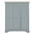 Chantilly Wardrobe - 3 Door - 3 Drawer - Grey Painted - Wood