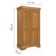 Bordeaux Wardrobe - 2 Door - Natural - Oak