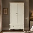 Camille Double Wardrobe - 2 Door - 1 Drawer - French Style - Ivory