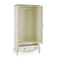 Camille Double Wardrobe - 2 Door - 1 Drawer - French Style - Ivory
