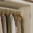Camille Double Wardrobe - 2 Door - 1 Drawer - French Style - Ivory